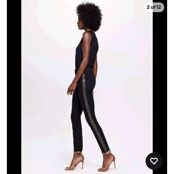 Mother Denim Sz 25 High Waisted Looker Ankle Fray Guilty Flash Beaded MSRP $238 - Picture 3 of 12